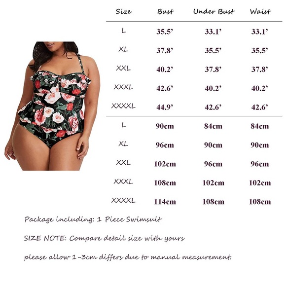 🆕Plus Size High Two Piece Waisted Floral Tankini - Picture 3 of 3